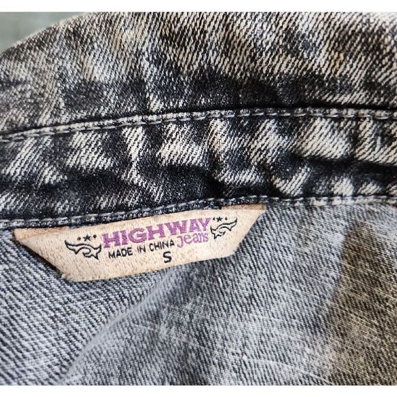 Highway Jeans Black and Gray Denim Vest Size S - Picture 5 of 5